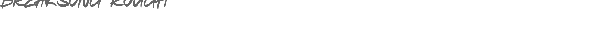 Breaksong BREAKSONG ROUGH.ttf font preview